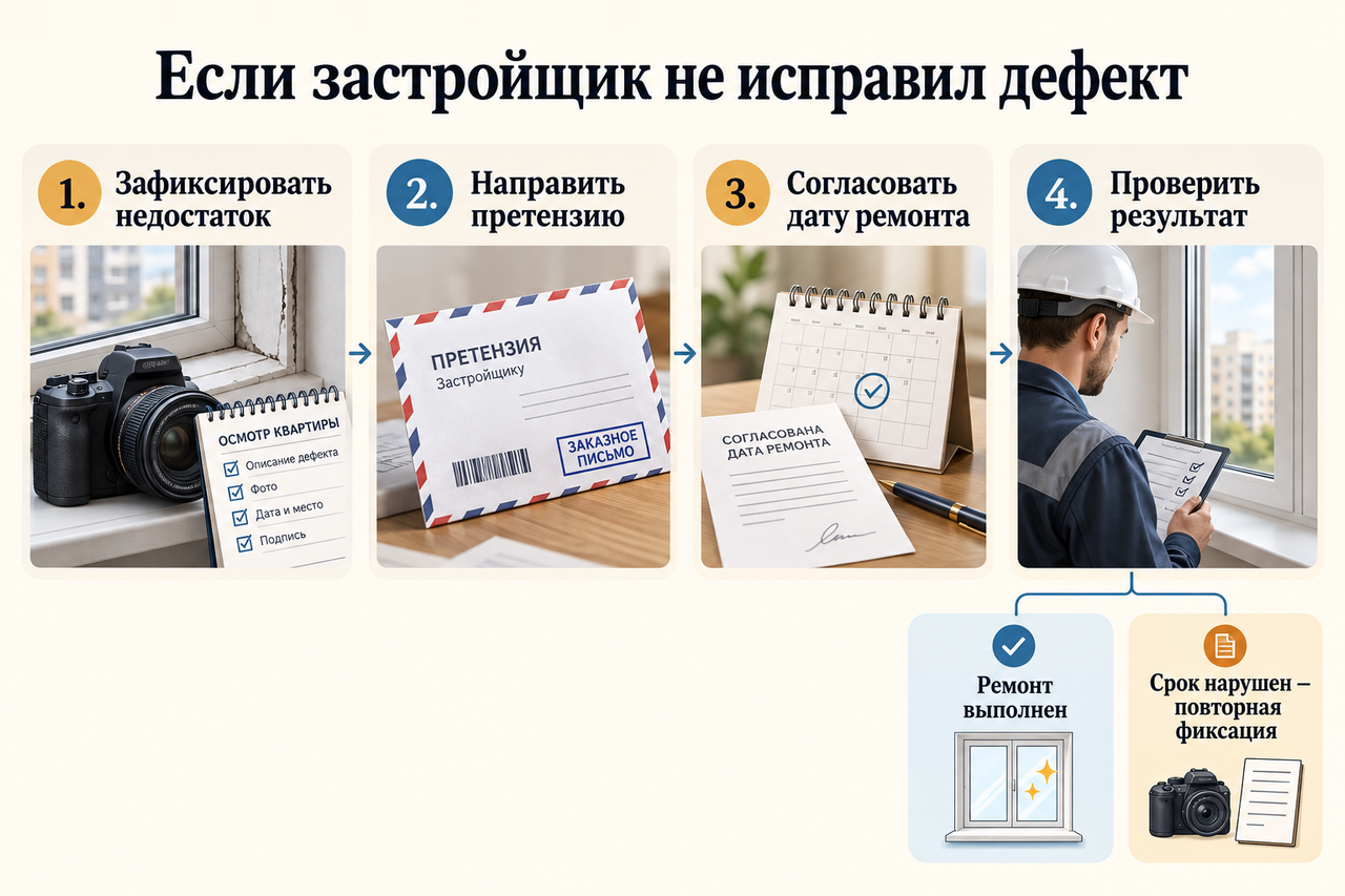 Сроки устранения недостатков застройщиком после приёмки квартиры