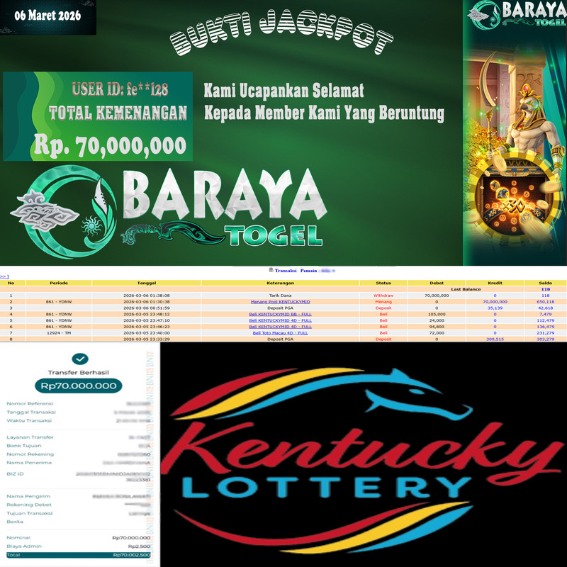 Rp. 70.000.000.- WD LUNAS DI BARAYATOGEL