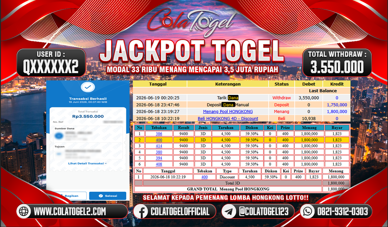 JACKPOT HONGKONG LOTTO!!