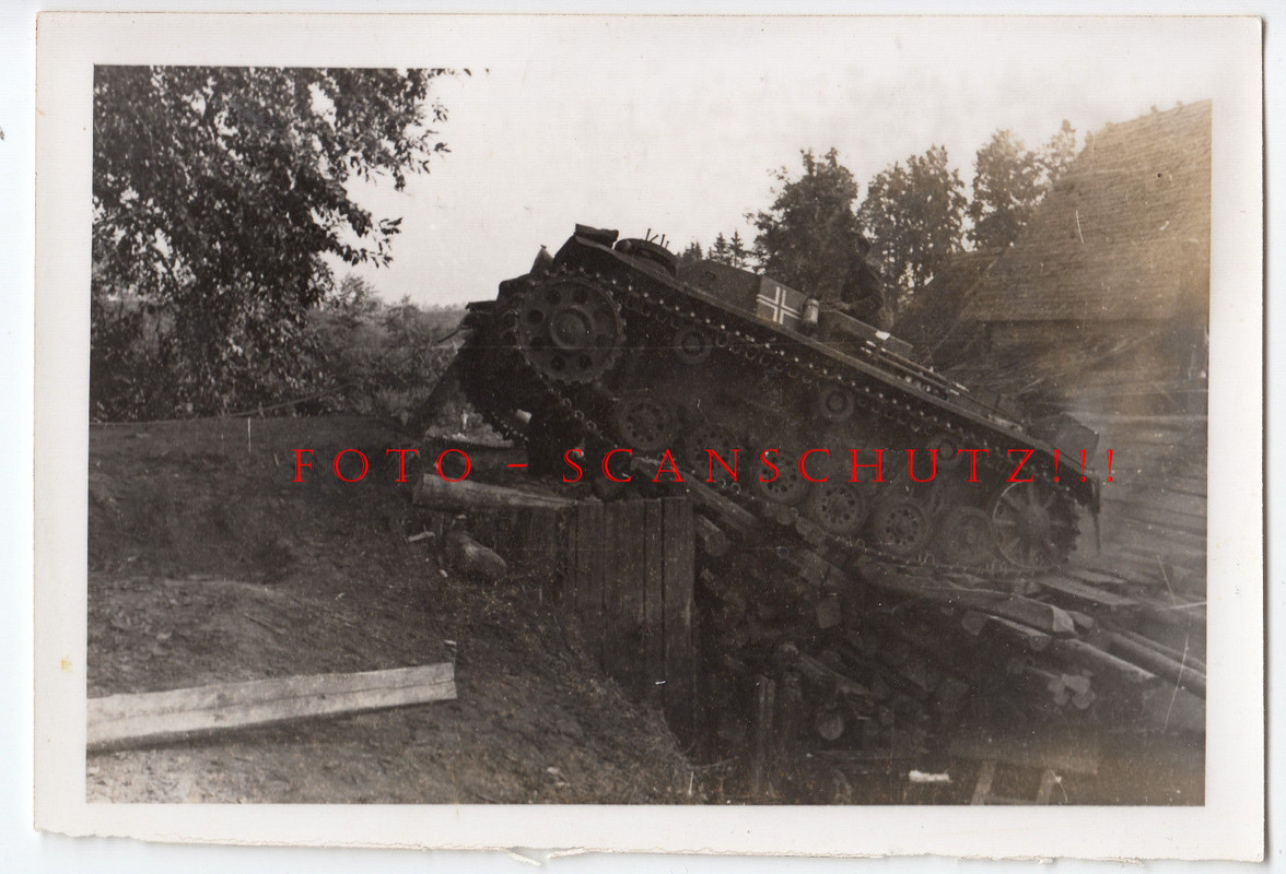 Sturmgeschütz Holzbrückenübergang Vormarsch16.Armee GFM Busch in