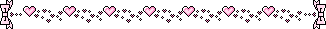 pink hearts with bows at the end
