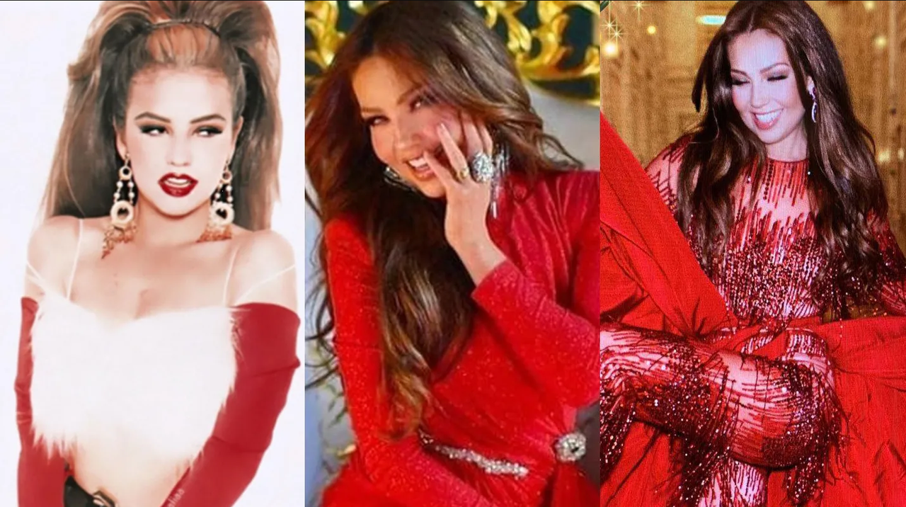 Extravagante vestido de Thalía causó alboroto ¿Ideal para la cena de Navidad?