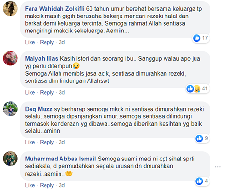 netizen berharap supaya beliau tabah