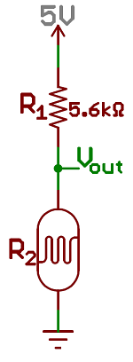 fotocelula circuito divisor tensao