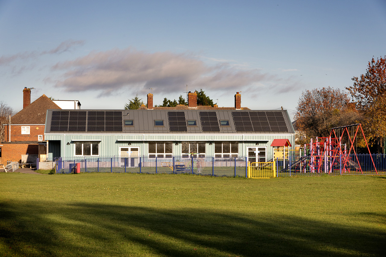 Rear exterior with playground