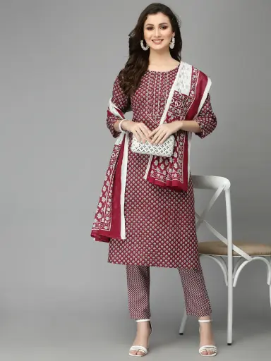 kurti pant sets with dupatta