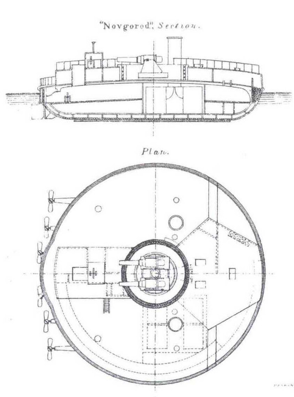 Le cuirassé le plus étrange de tous les temps (Novgorod, Popovka) Novgorod-1873