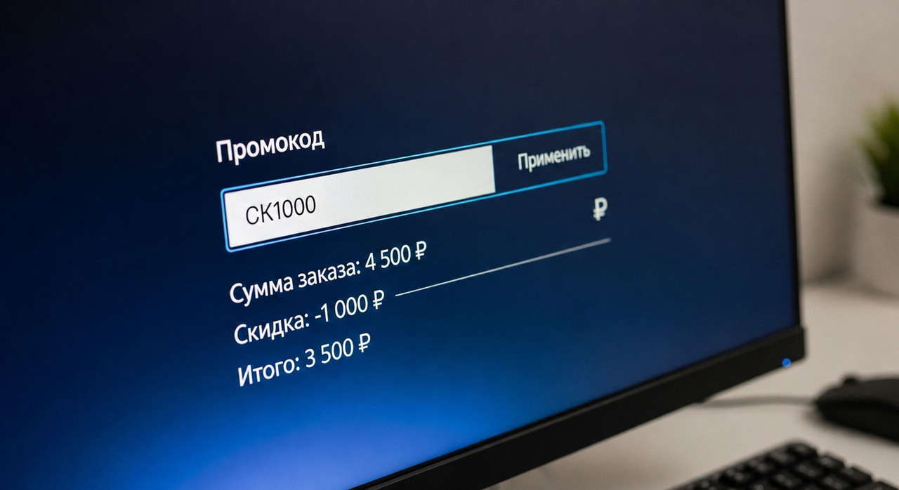 Поле ввода промокода