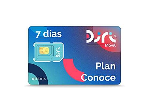 Amazon: Diri, SIM Plan Conoce 7 Días 10 GB Minutos Ilimitados SMS Ilimitados - Cupón de vendedor de $70 | envío gratis con Prime 
