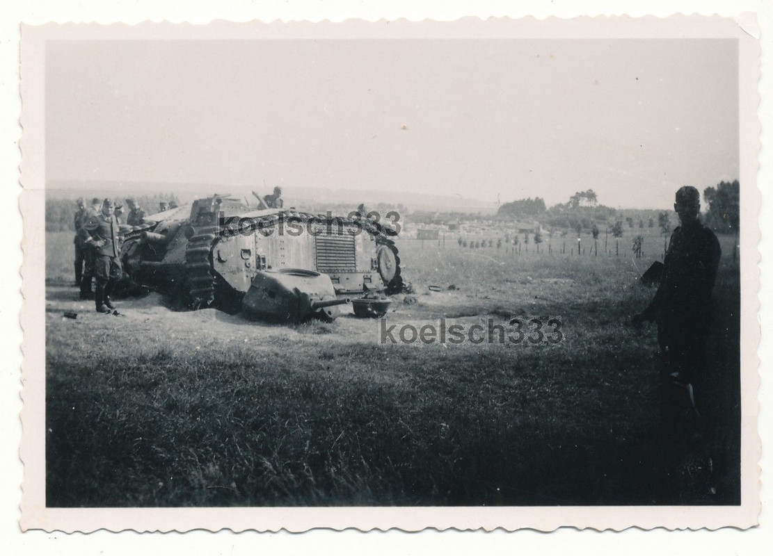 Foto französischer Char B 1 Panzer Wehrmacht Beu