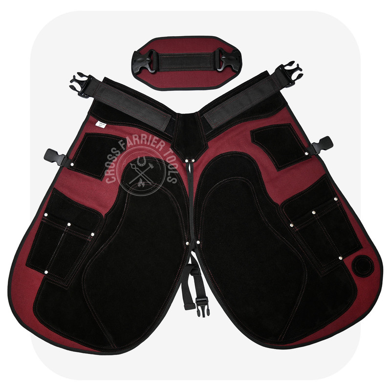 Maroon Farrier Apron detail view