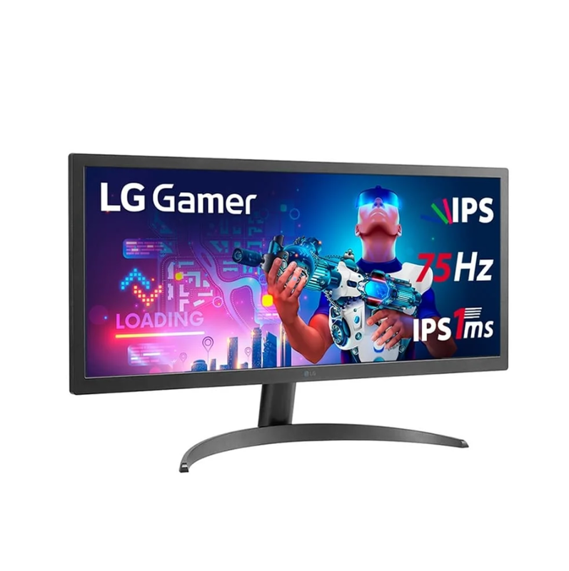 Monitor exibindo imagem rica em cores com tecnologia IPS e HDR 10