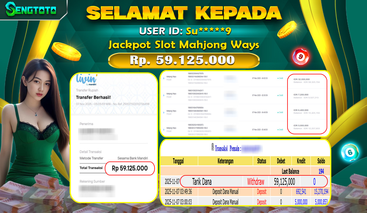 BUKTI PEMBAYARAN SLOT MAHJONG WAYS 