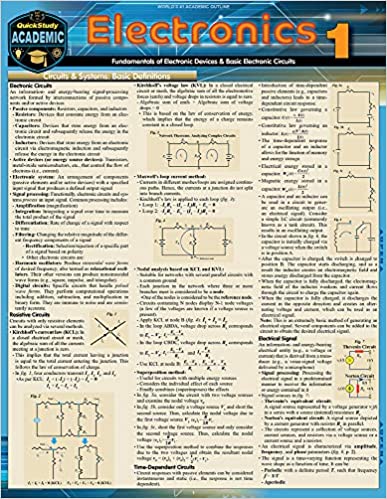 Electronics 1, 2nd Edition (Quickstudy Academic)