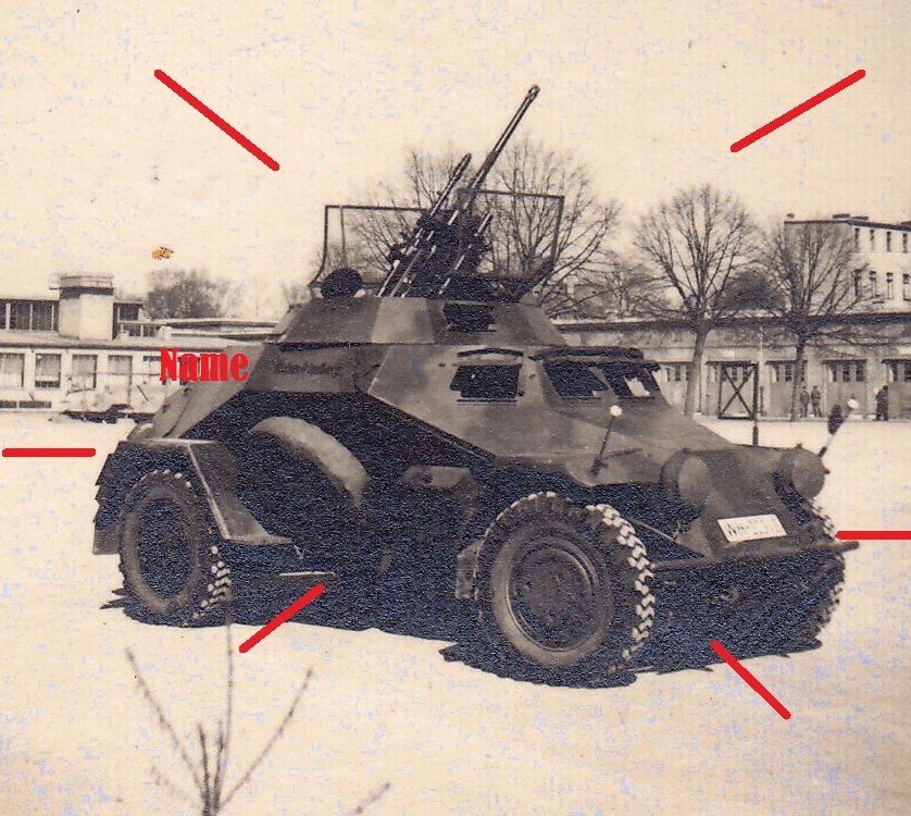 Sd.Kfz.221 Panzerspähwagen mit Aufbau Umbau 2cm 