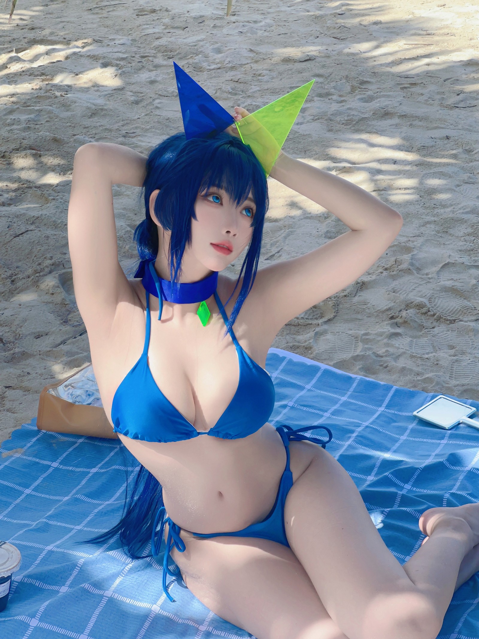 宮本桜 新泽西 泳装 Cosplay 写真｜碧蓝航线夏日主题（18P｜67MB）插图1