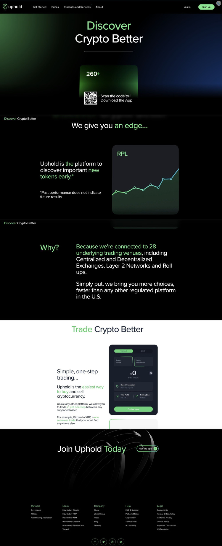 Uphold Login Screenshot
