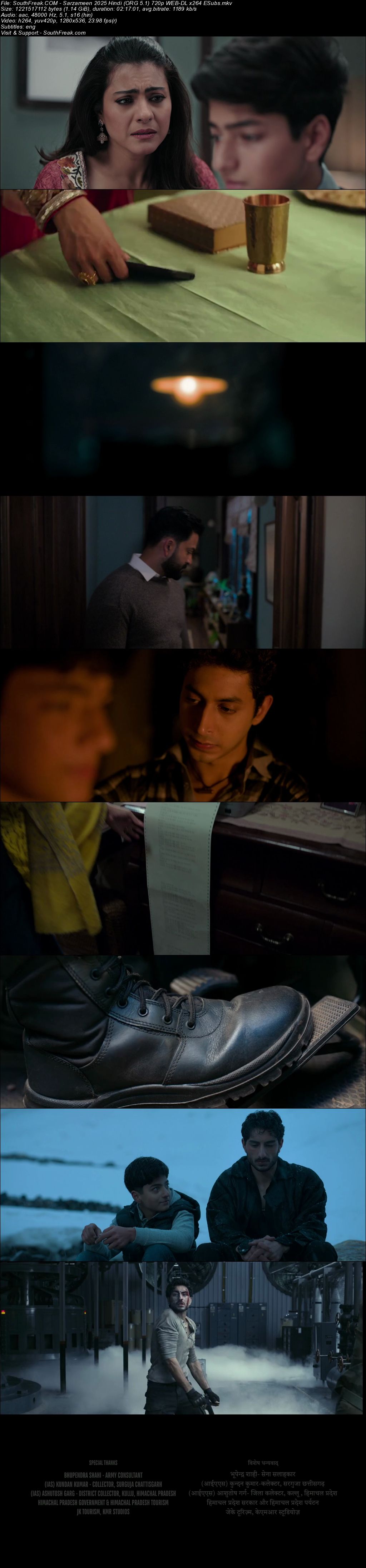 South Freak COM Sarzameen 2025 Hindi ORG 5 1 720p WEB DL x264 ESubs - hdhubflix, hubflix, hdmovieshub, allmovieshub