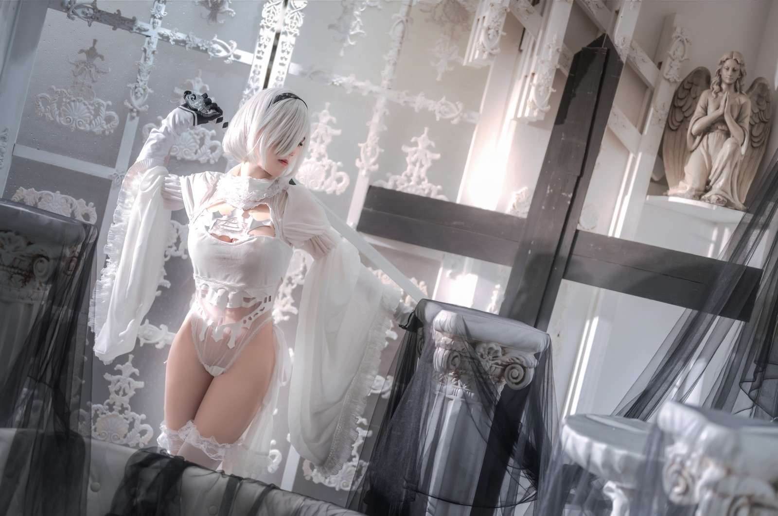 桜满三时 – 2B 花嫁 Cosplay 高清写真集（21P-367.4MB）原神主题插图4