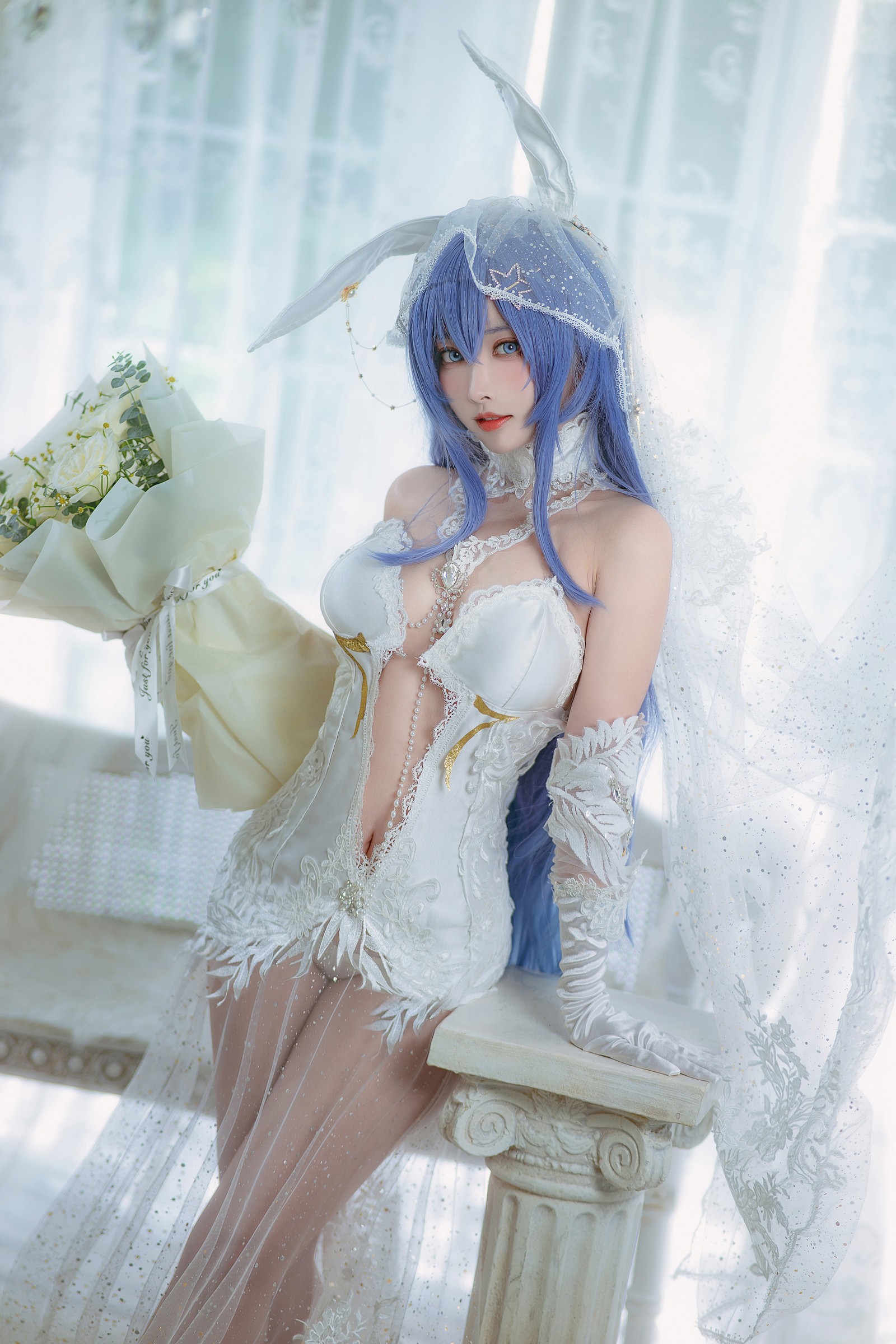 宮本桜 花园花嫁 Cosplay 写真集｜婚纱主题 高清图集（27P｜307MB）插图1