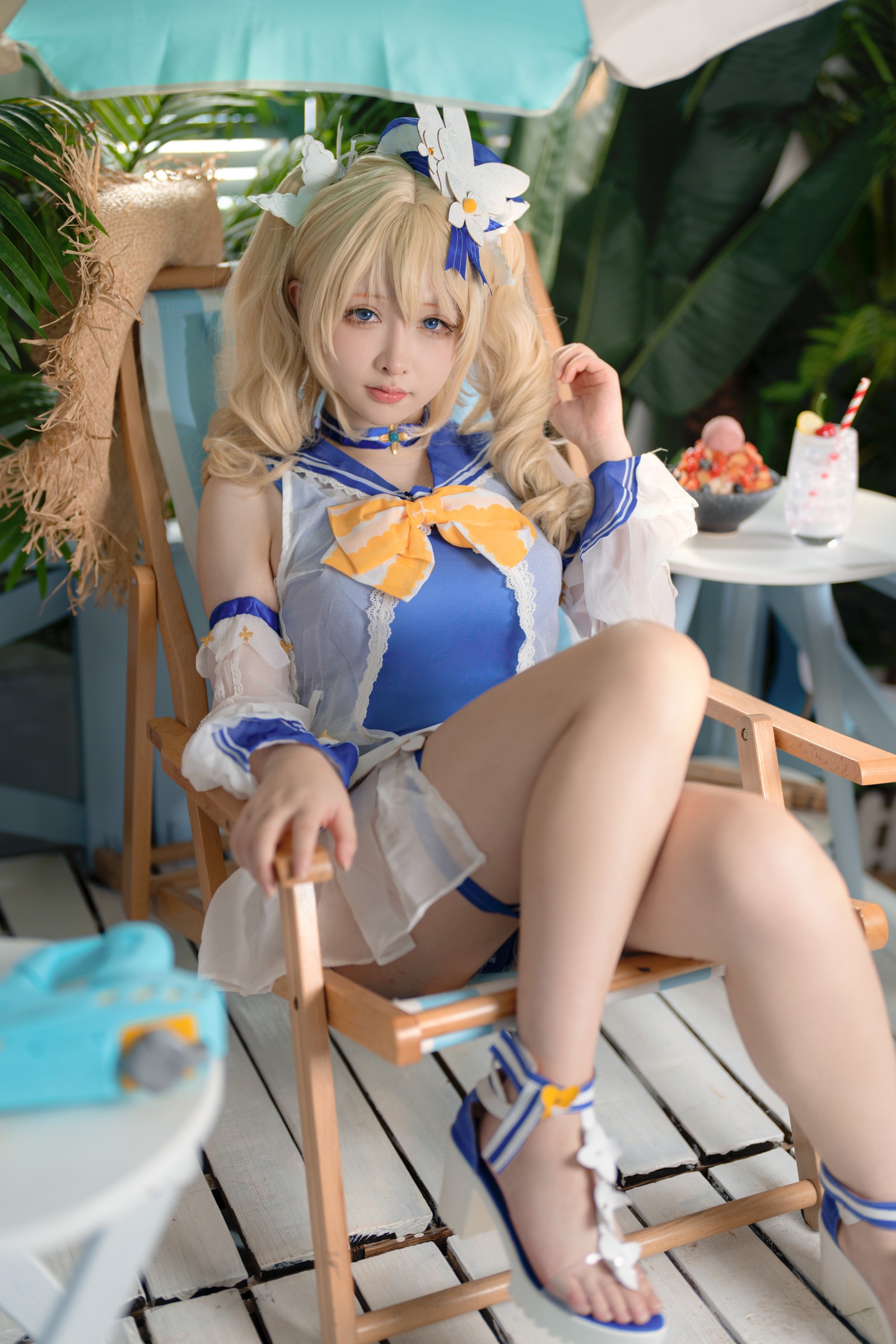 樱梨梨 芭芭拉 泳装 Cosplay 写真集｜原神角色高清摄影（30P｜576MB）