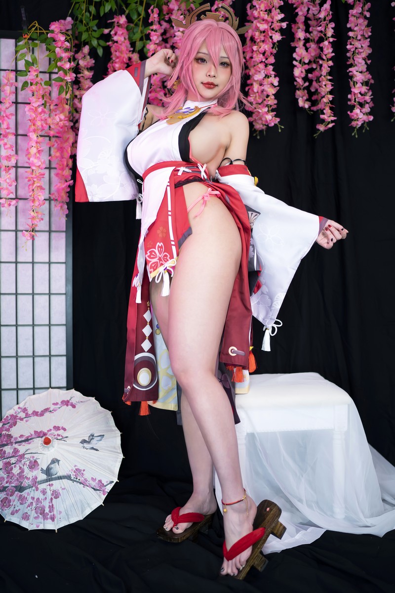 Hana Bunny 八重神子 Cosplay写真｜原神 Yae Miko 高清图片合集[17P-92.8M]插图