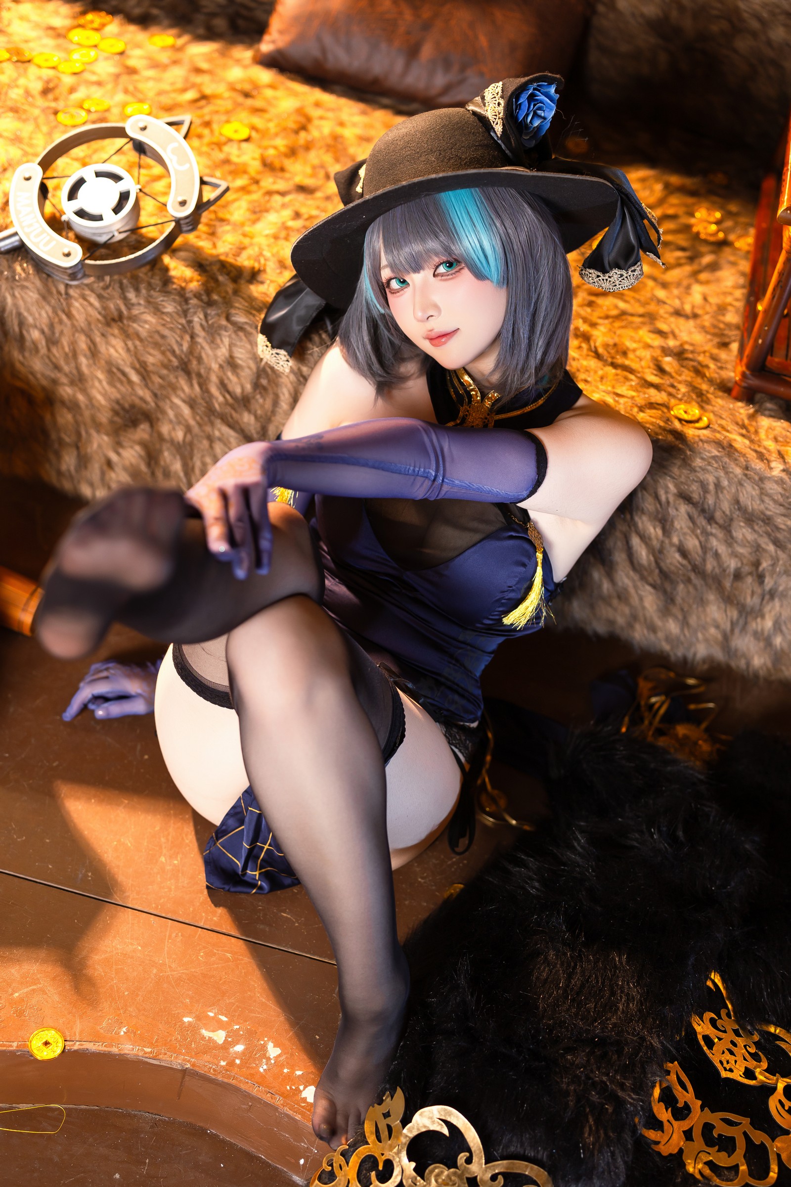 屿鱼 Yuyu 金装猫猫头 原创 Cosplay 写真集（60P｜747MB）插图6