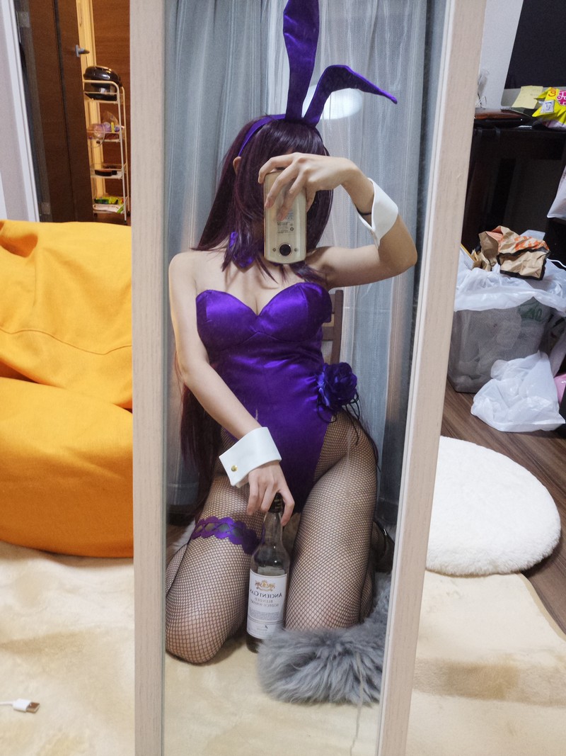 切切Celia 斯卡哈兔女郎 Scathach Bunny Cosplay 写真 17P插图2