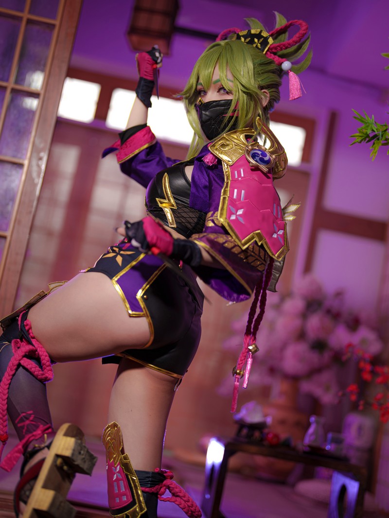 Joyce Lin2x Kuki Shinobu Cosplay Genshin Impact 写真 46P插图4