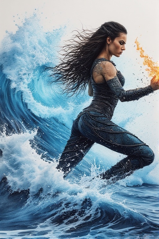 realistic-drawing-A-fierce-war-34