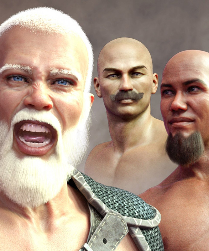 Facial Hair and Short Hair for Genesis 8 Male(s) 