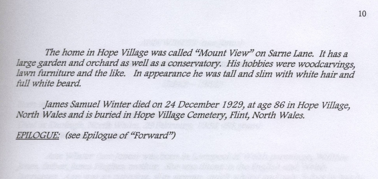 James Samuel Winter-page two