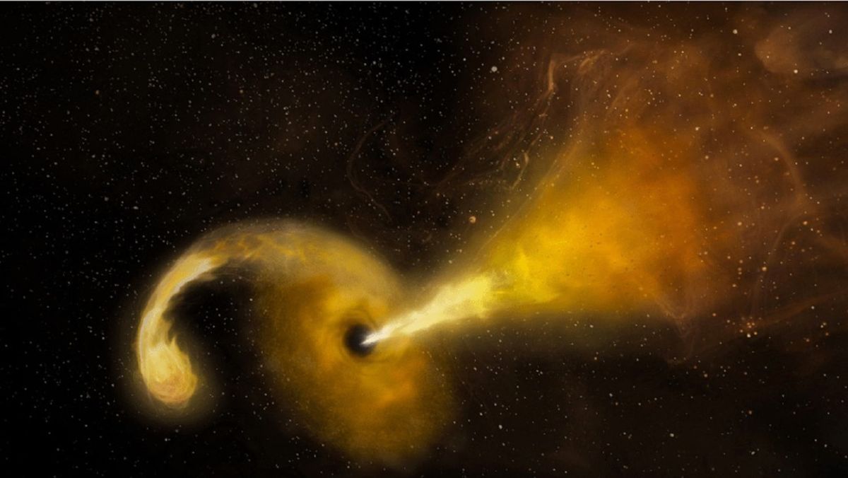 scoperto buco nero che espelle una stella divorata anni prima