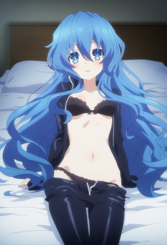 1girl, yoshino (date a live), small breasts, bodysuit, black panties, bedroom, a s-626763063