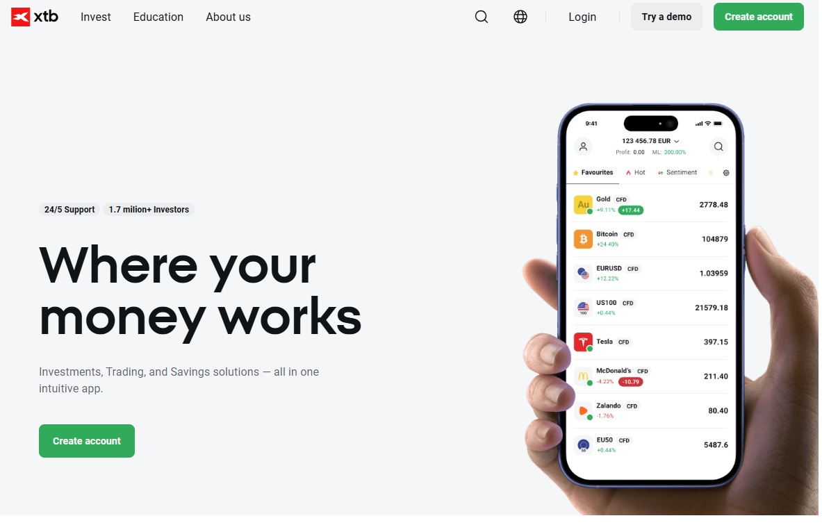 XTB regulated broker South Africa forex and CFD trading platform.