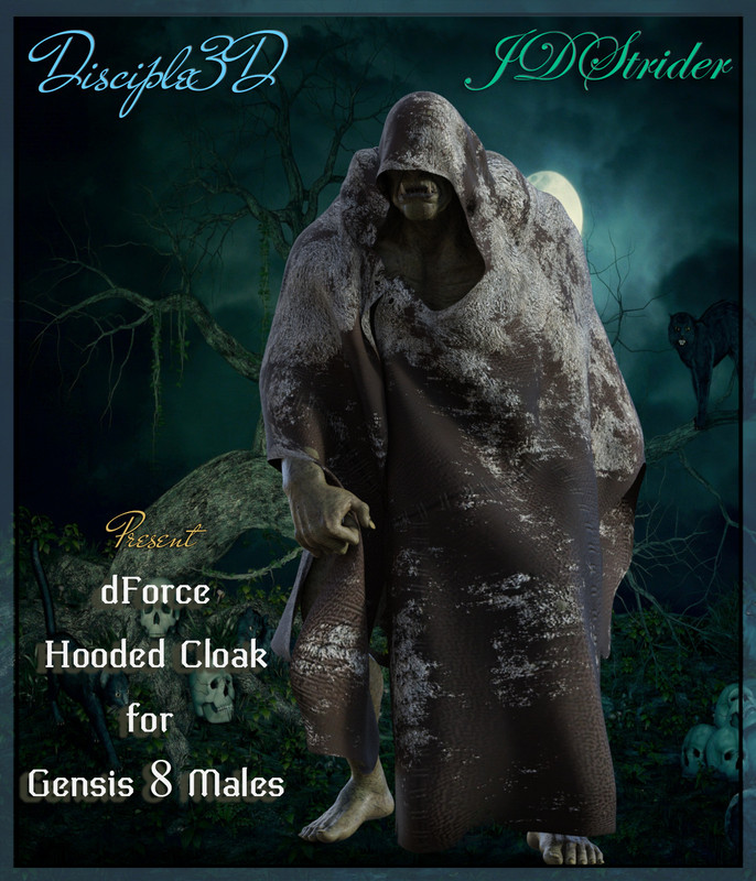 dForce Hooded Cloak for G8M dForce Hooded Cloak for G8M