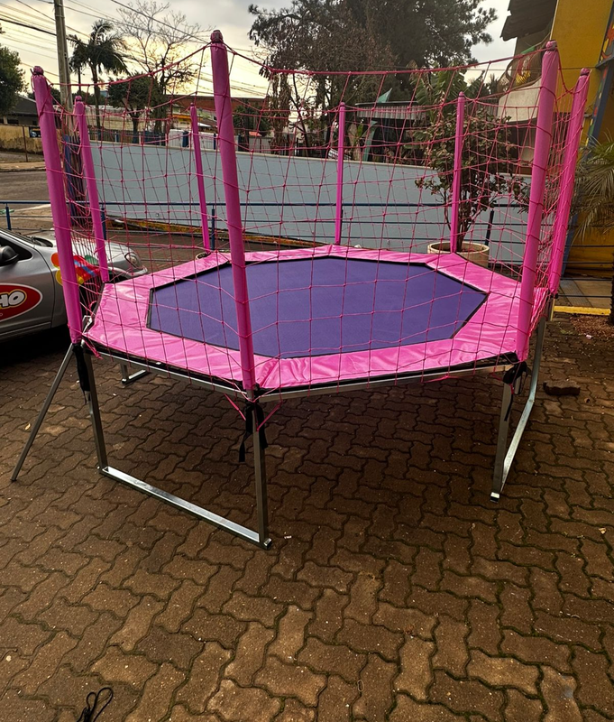 Cama Elástica Rosa Octagonal 1