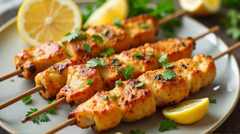 Air Fryer Fish Kebabs