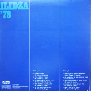 Razni izvodjaci - Ilidza '78, Diskos LP-846, 14.09.1978 Omot-ZS