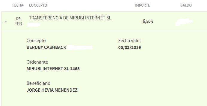 53º Pago de Beruby de 6.50 Euros Beruby53-Pago040219