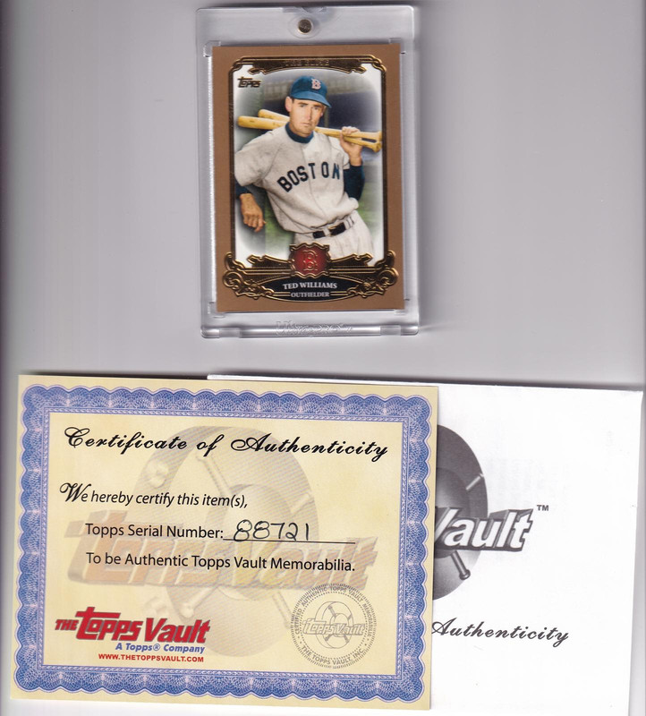 2013 Topps The Elite Gold #TE18 Ted Williams Topps Vault (2)