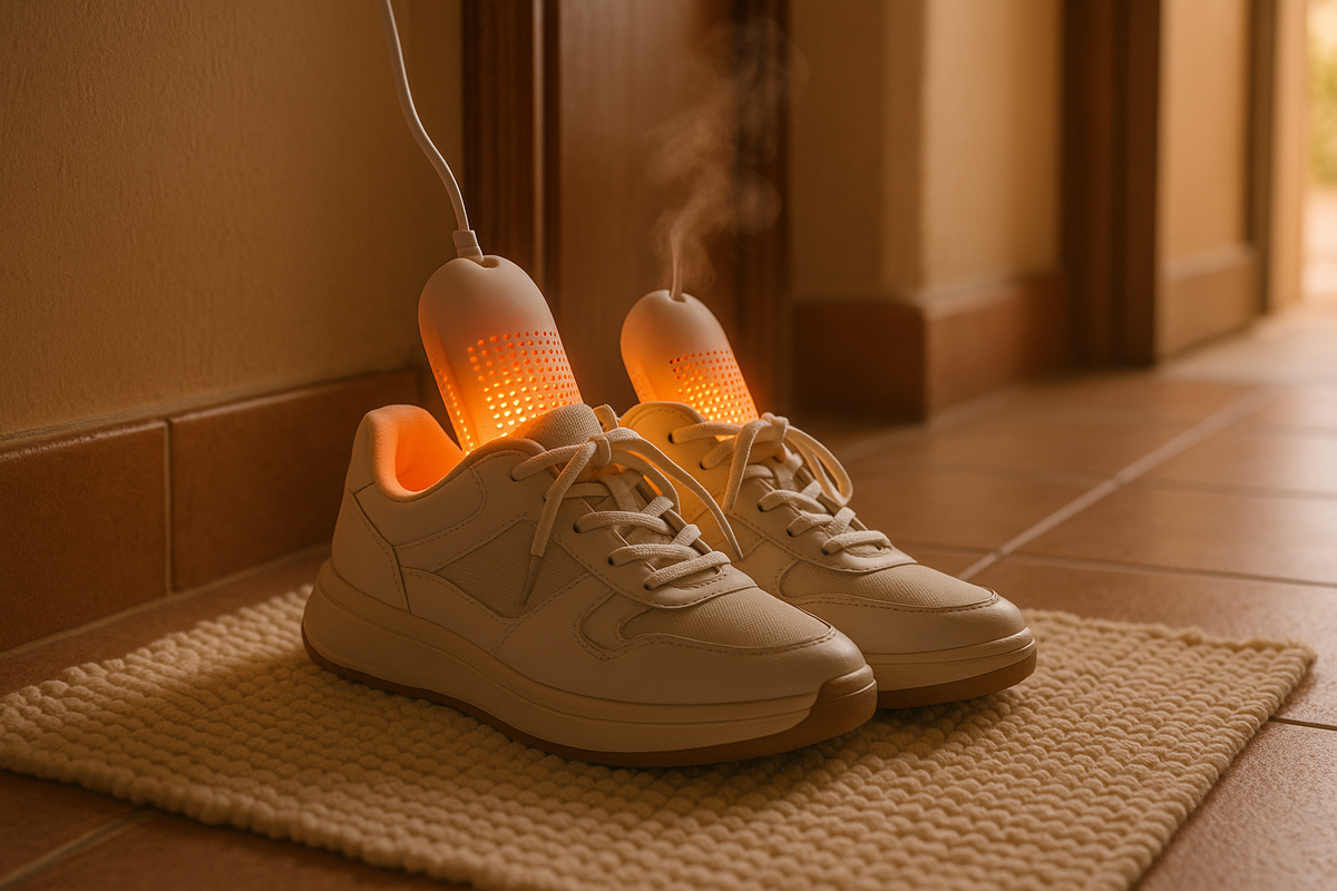 Shoes drying glow