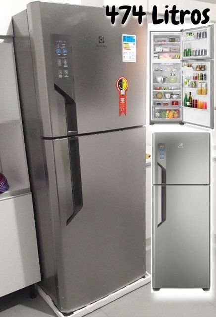 Geladeira/Refrigerador Electrolux Frost Free 2 Portas TF56S 474 Litros Platinum