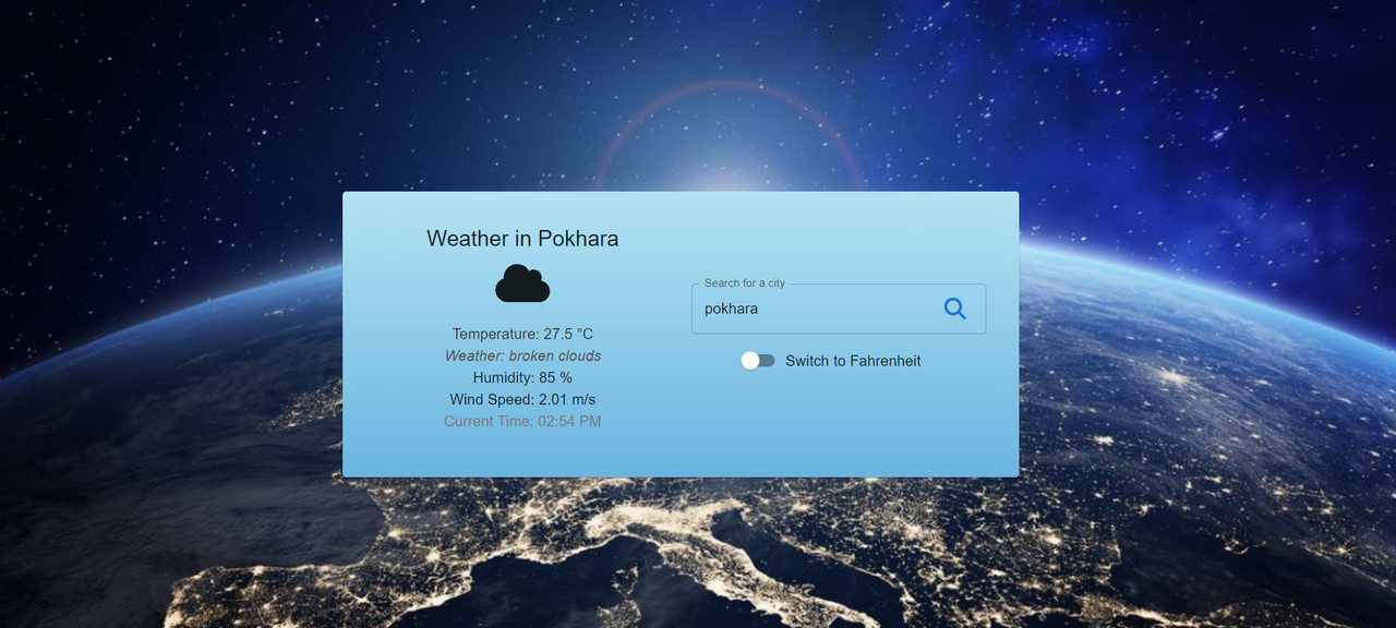 Weather App by Nischal Acharya