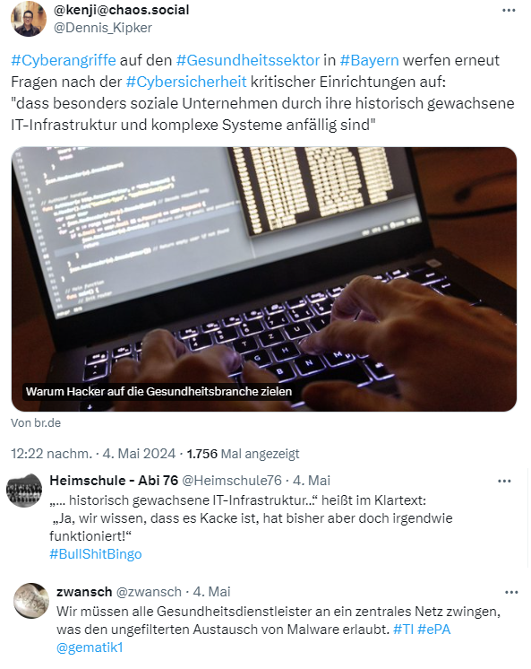 Cyberangriff auf Gesundheitssektor