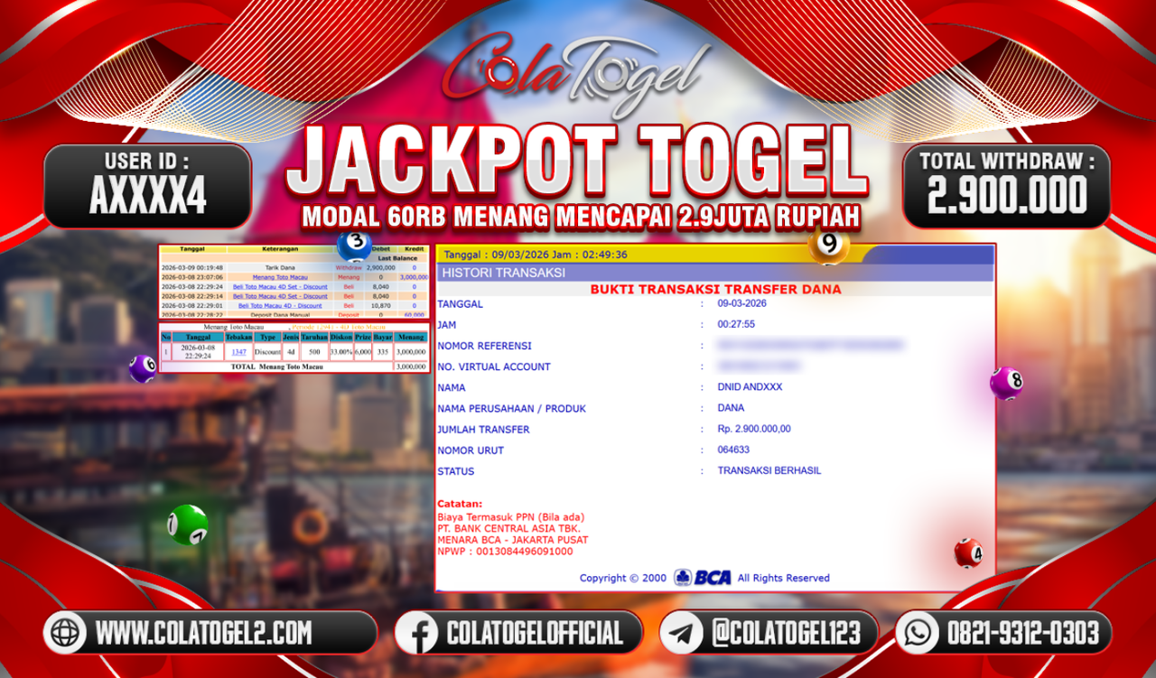 JACKPOT TOTO MACAU!!