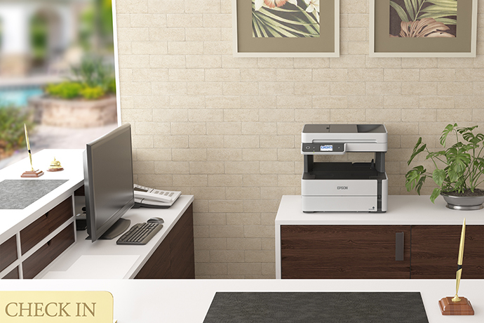 Impressora Epson M3180 na embalagem