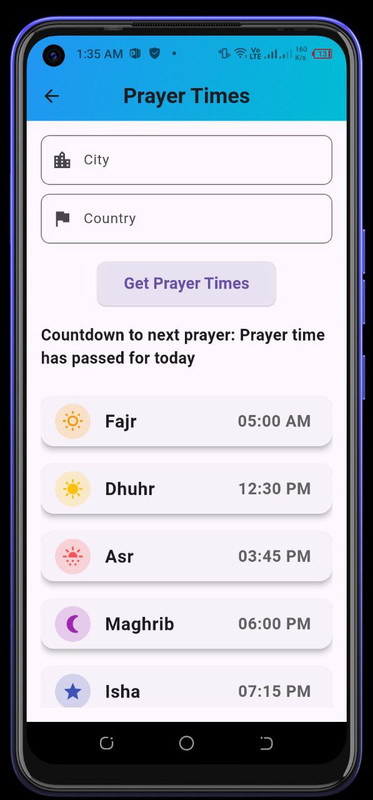 Prayer Times