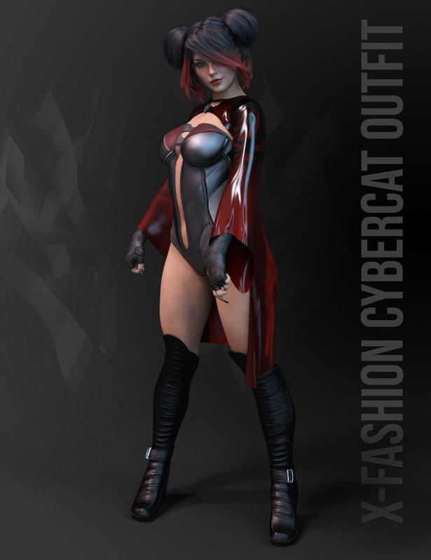 dForce X-Fashion Cybercat Outfit for Genesis 8 Female