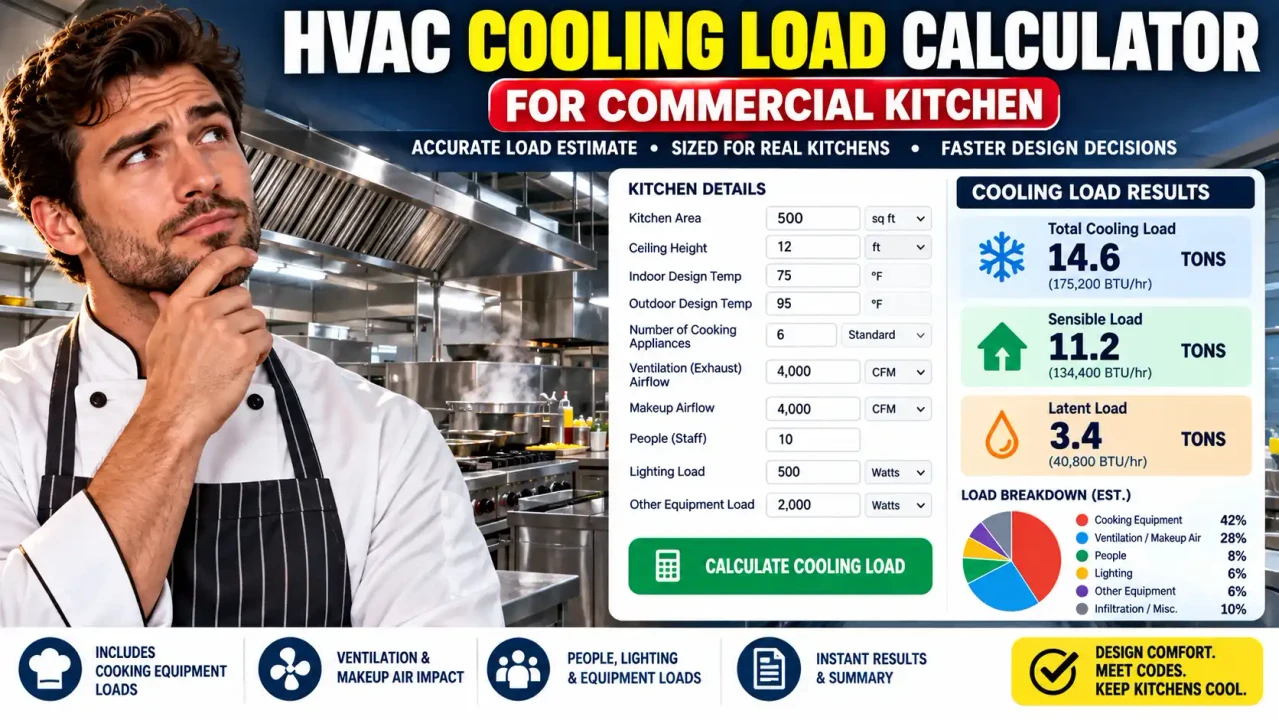 Hvac Cooling Load Calculator For Commercial Kitchen